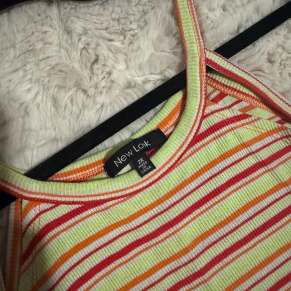 NWOT Striped Multicolor Sleeveless Summer Dress - Picture 3 of 5